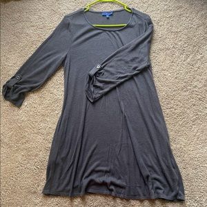 Women's gray faux sweater dress